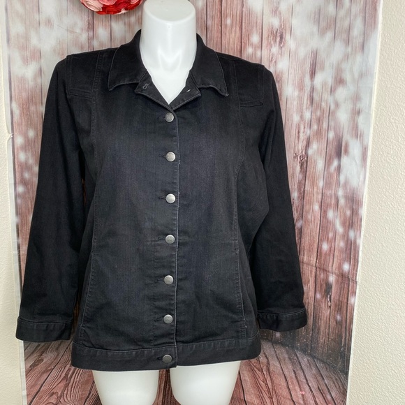 mywonderdenimcollection Jackets & Blazers - Women with Control Black Denim Jacket 2X